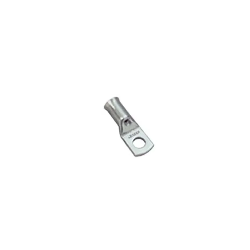 MECATRACTION Uninsulated Tubular Ring Terminal M10 Stud Size 6 AWG Wire Size Grey C15-16-10CT