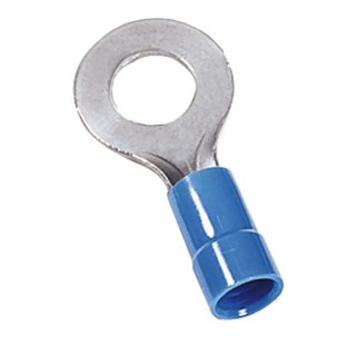 MECATRACTION N Insulated Ring Terminal M6 Stud Size Blue 18 AWG 14 AWG Wire Size C100NB2-6