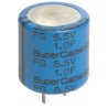 KEMET Supercapacitor 1F Capacitance 5.5V dc Voltage Through Hole Mount FG0H105ZF