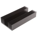 RS PRO Aluminium Heatsink Universal Rectangular Alu 0.5°C/W Thermal Resistance 50 mm x 250 mm x 125 mm 789-8570