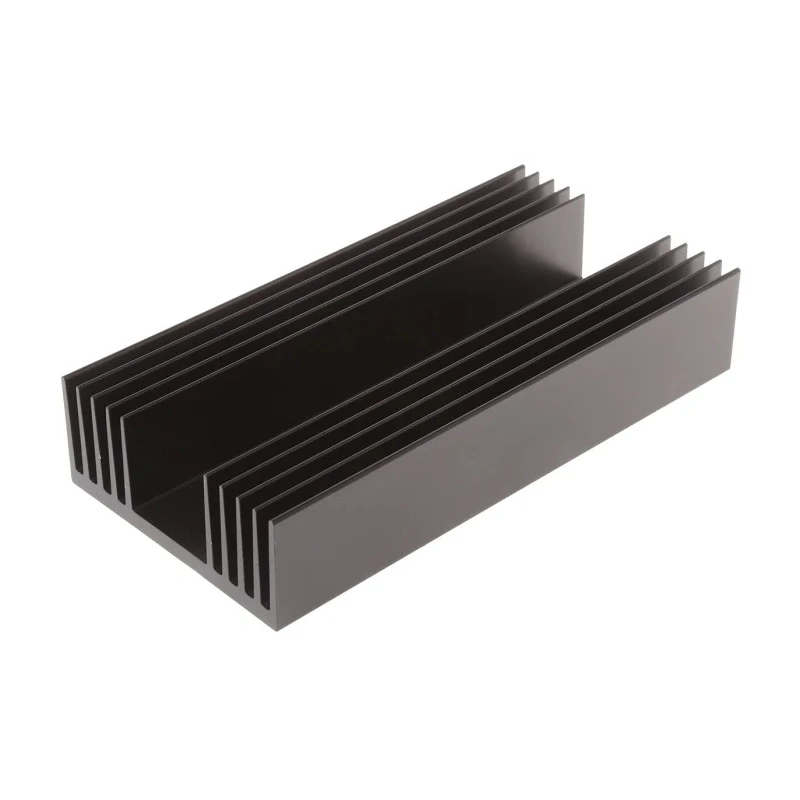 RS PRO Aluminium Heatsink Universal Rectangular Alu 0.5°C/W Thermal Resistance 50 mm x 250 mm x 125 mm 789-8570