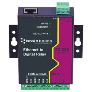 Brainboxes Ethernet Media Converter 100 BaseTX, 10 Baset Ethernet, 100Mbps ED-038