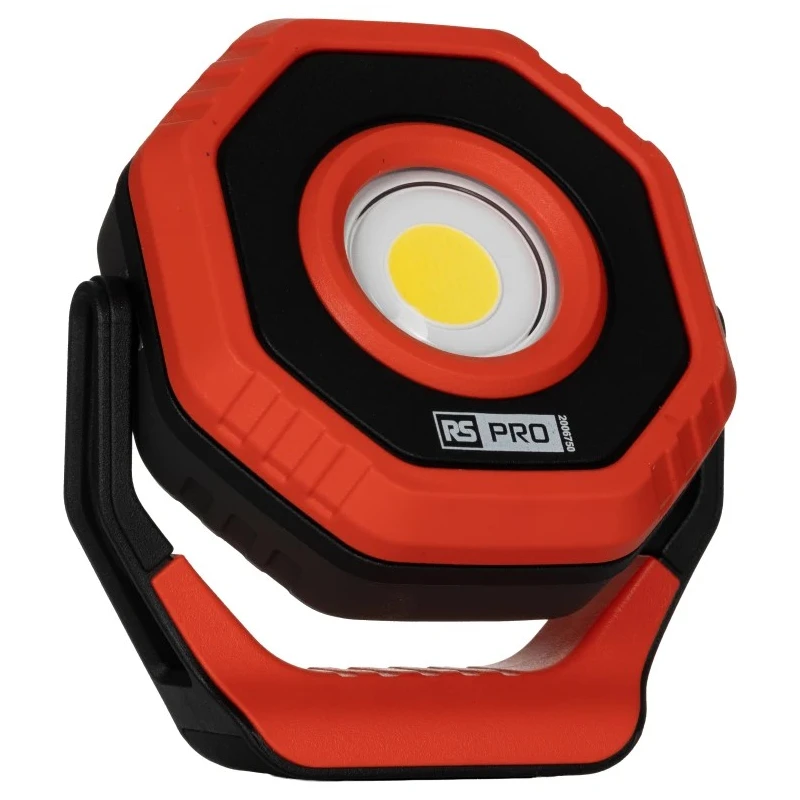 RS PRO Rechargeable COB LED Floodlight Work Light 1500 lm USB Plug IP65 200-6750