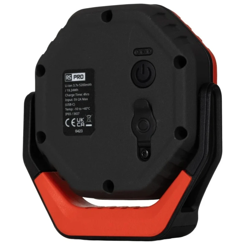 RS PRO Rechargeable COB LED Floodlight Work Light 1500 lm USB Plug IP65 200-6750