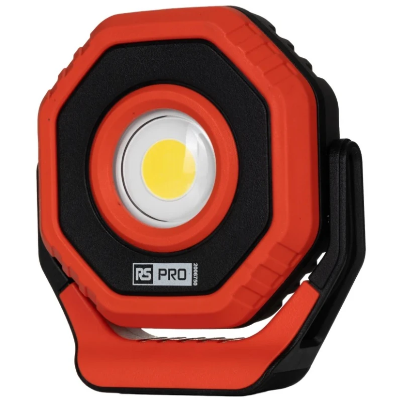 RS PRO Rechargeable COB LED Floodlight Work Light 1500 lm USB Plug IP65 200-6750