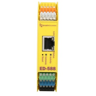 Brainboxes Ethernet Media Converter RJ45 Single Mode 10.1Gbps Half Duplex 