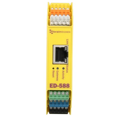 Brainboxes Ethernet Media Converter RJ45 Single Mode 10.1Gbps Half Duplex 
