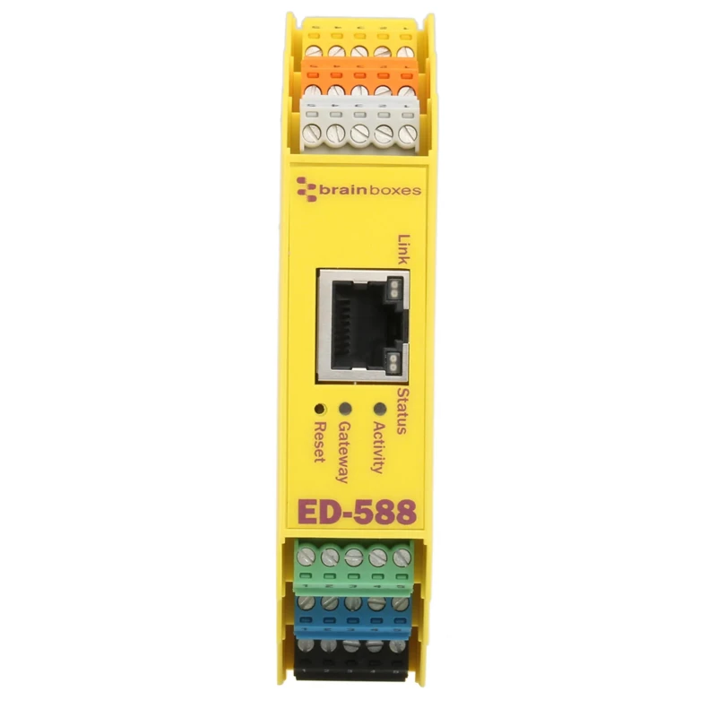 Brainboxes Ethernet Media Converter RJ45 Single Mode 10.1Gbps Half Duplex 