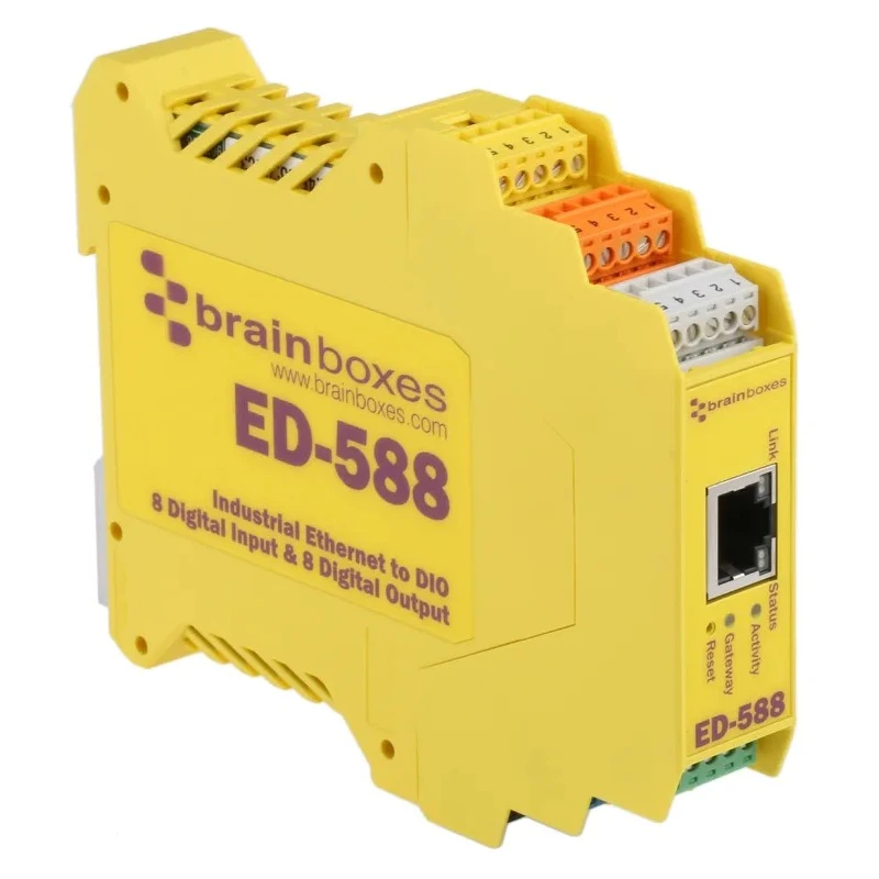 Brainboxes Ethernet Media Converter RJ45 Single Mode 10.1Gbps Half Duplex 