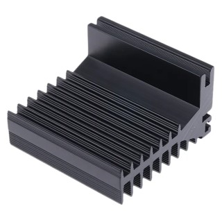 RS PRO Heatsink for LEDs and high-power electronics PCBs, 5°C/W, 28 mm Height, 50 mm Length x 50 mm Width, Black 789-8598