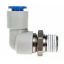 SMC KS Series Polybutylene Terephthalate Pneumatic Rotary Elbow Fitting Male R 1/4 in Thread 8mm Tube Connection KSL08-02S