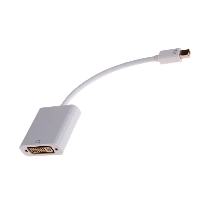 Roline Male Mini DisplayPort to Female DVI Nylon Jacket White DisplayPort Cable 100 mm 790-3934