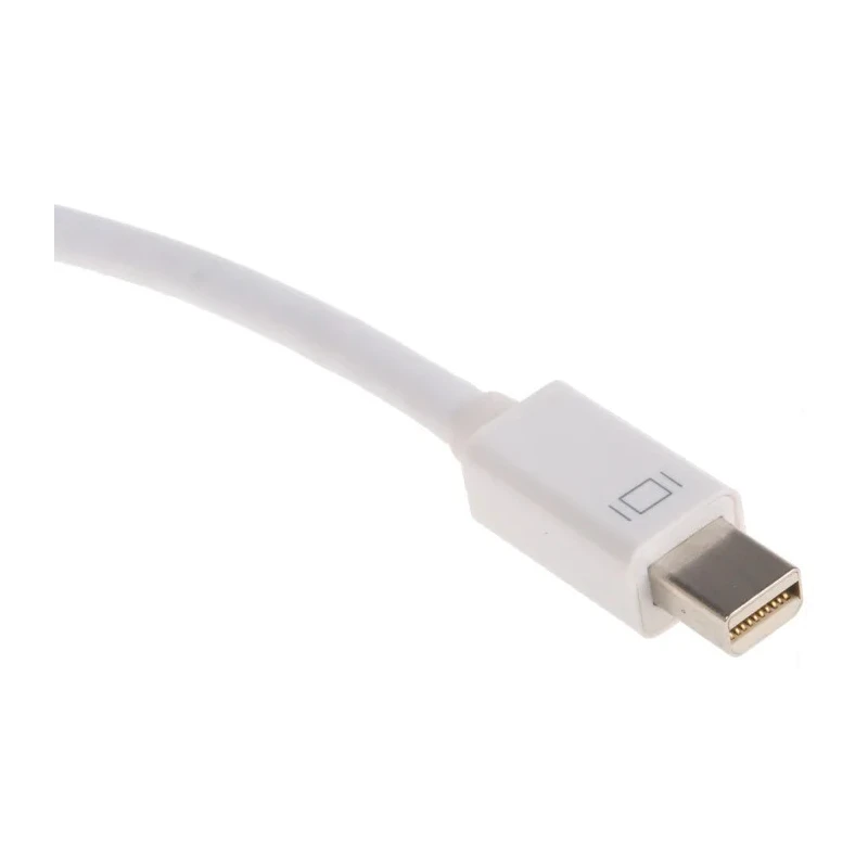 Roline Male Mini DisplayPort to Female DVI Nylon Jacket White DisplayPort Cable 100 mm 790-3934