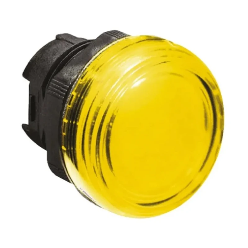 Lovato Yellow Pilot Light Head 22 mm Cutout Platinum Series LPL5