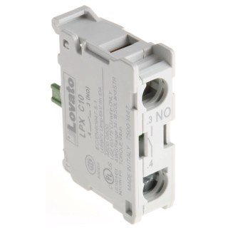 Lovato Push Button Switching Element for Platinum 22 mm Series, 1NO Contact, Screw Terminal, 690V Rated LPXC10