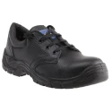 Rockfall Power Men's Black Leather Safety Trainer Steel Toe, Stainless Steel Midsole, EN ISO 20345 S3 SRC 790-4013