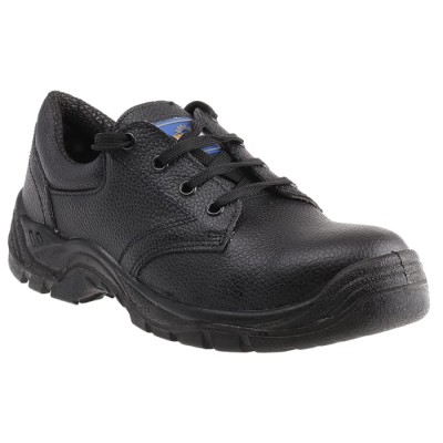 Rockfall Power Men's Black Leather Safety Trainer Steel Toe, Stainless Steel Midsole, EN ISO 20345 S3 SRC 790-4013