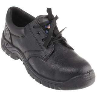 Rockfall Power Men's Black Steel Safety Trainer Leather Upper Lace Up WRU, Oil Resistant, Water Resistant 790-4038