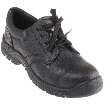 Rockfall Power Men's Black Steel Safety Trainer Leather Upper Lace Up WRU, Oil Resistant, Water Resistant 790-4038