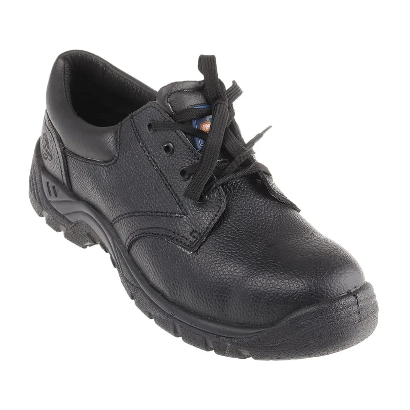 Rockfall Power Men's Black Steel Safety Trainer Leather Upper Lace Up WRU, Oil Resistant, Water Resistant 790-4038