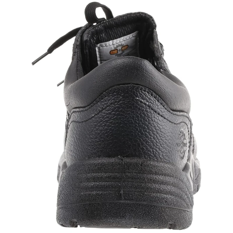 Rockfall Power Men's Black Steel Safety Trainer Leather Upper Lace Up WRU, Oil Resistant, Water Resistant 790-4038