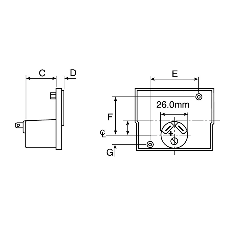 Sifam Tinsley Analogue Voltmeter AC 38 mm Cutout Height 43 mm Cutout Width AL19W 