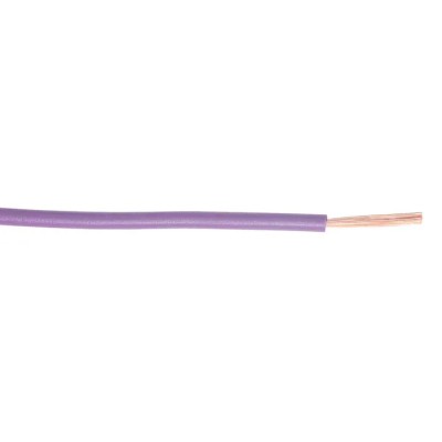RS PRO H05V-K Series Purple 1 mm² 17 AWG Hook Up Wire, 100 m Length, Polyvinyl Chloride Insulation, 450/750 V 201-0580