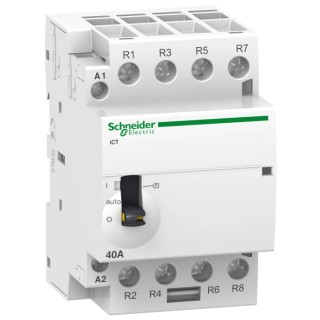 Schneider Electric Acti9 iCT Contactor 230V ac Coil, 4-Pole, 63A, 2.1W Power Rating, 4 NO, 400V ac 