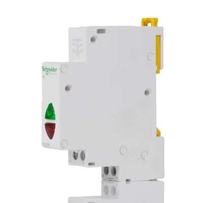 Schneider Electric DIN Rail Green, Red LED Indicator, Acti9 Control Series, IP2X, Round Shape 