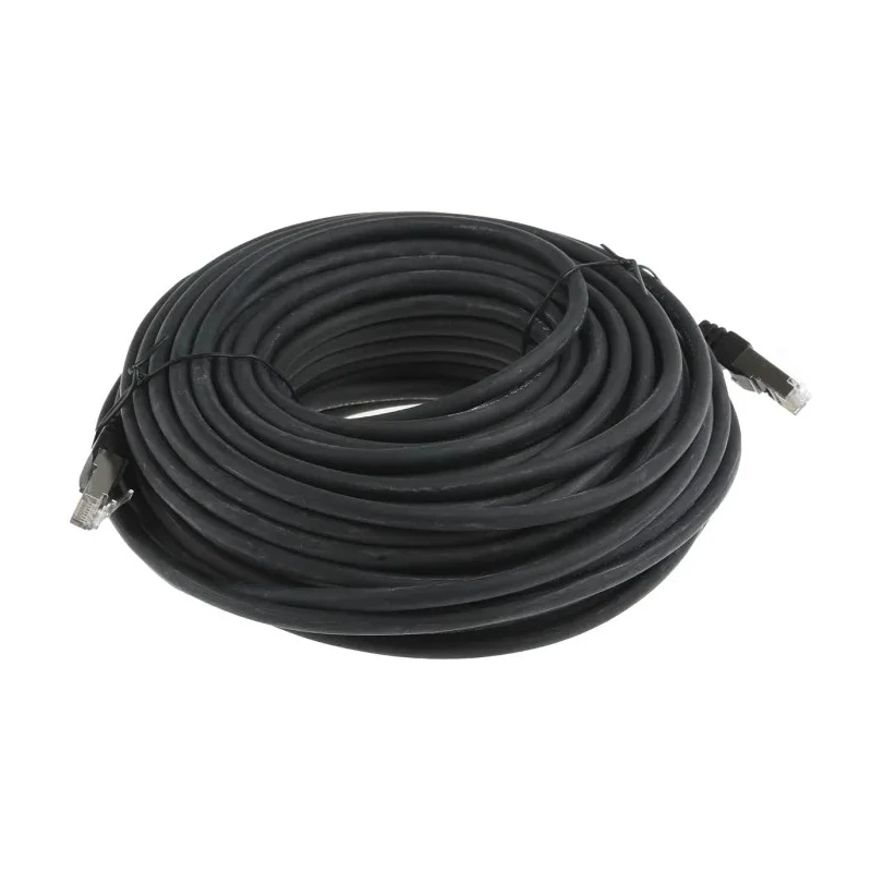 RS PRO Cat6 Ethernet Cable 25m Black RJ45 Male to RJ45 Male F/UTP Low Smoke Zero Halogen 791-7034