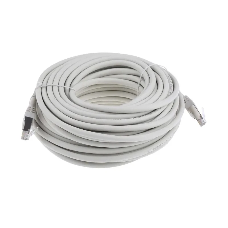 RS PRO Cat6 Ethernet Cable, 20 m, Grey RJ45 Male to RJ45 Male, F/UTP Low Smoke Zero Halogen 791-7059