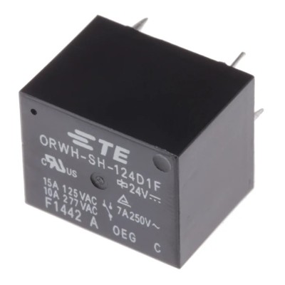 TE Connectivity ORWH Series PCB Power Relay, 24V DC Coil, 10A Switching Current, SPDT, Silver Alloy Contacts 1-1721150-5
