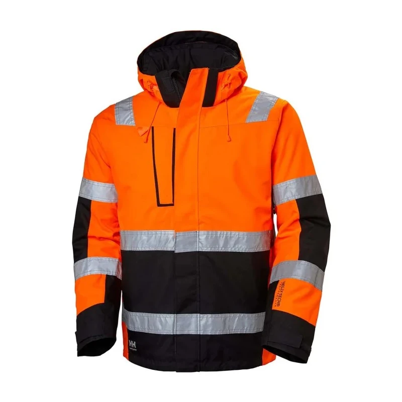 Helly Hansen Alna Unisex Hi Vis Winter Jacket Black Green White Yellow Size S 71392_269-S