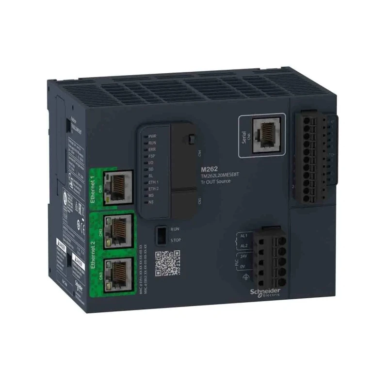 Schneider Electric Modicon TM Series Logic Controller 4-Input Digital Input 4 Transistor Outputs 24V TM262L20MESE8T