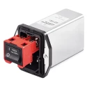 Schaffner 250V ac 1A Panel Mount IEC Filter Male 2 Pole 2 Fuse Faston FN9290-1-06
