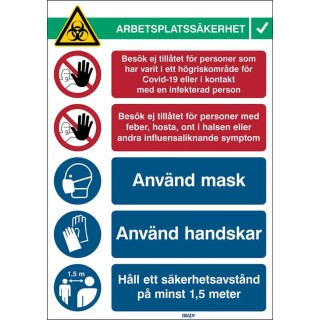 Brady Safety Poster Polypropylene Swedish 371 mm x 262 mm 306840