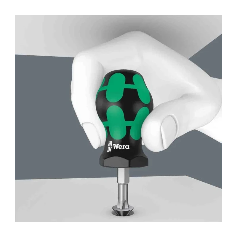 Wera Phillips and Slotted Stubby Screwdriver Set, 5-Piece with 25mm Blade Length 05008870001