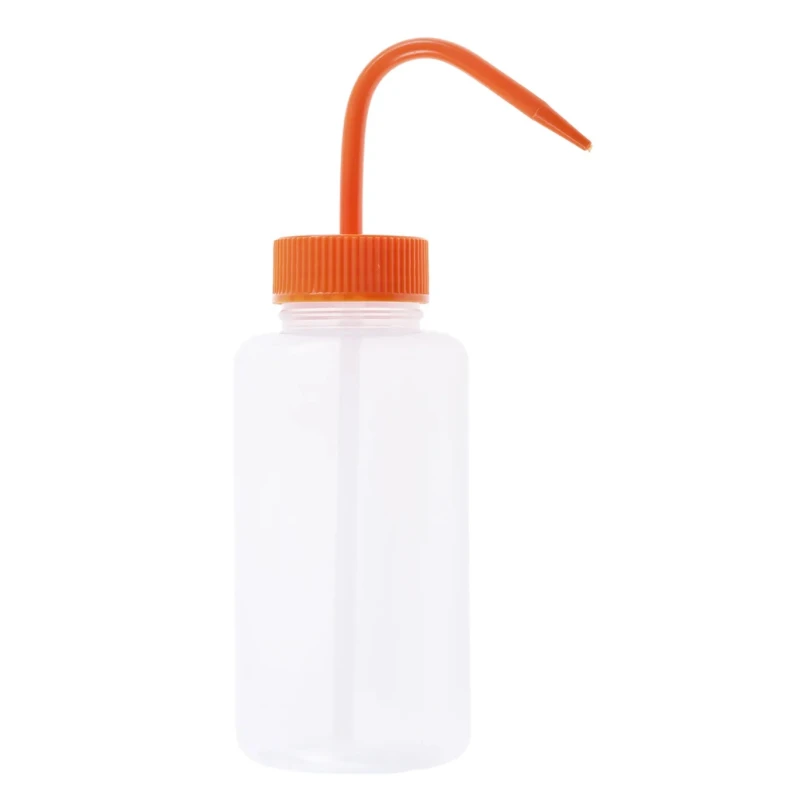 RS PRO 500ml Polyethylene Wide Neck Wash Bottle with Orange Lid United Kingdom 201-2449