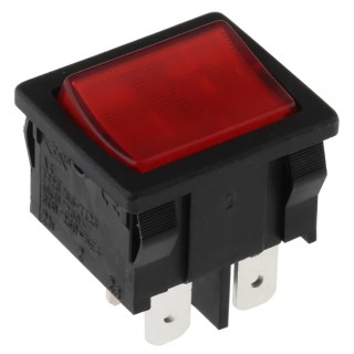 RS PRO Illuminated DPST On-Off Rocker Switch Panel Aluminium Housing Red Actuator IP66 10A 250V AC 28V DC 793-2430