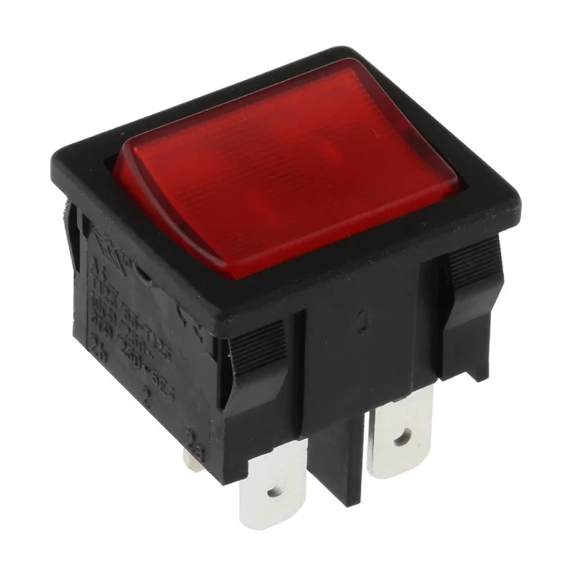 RS PRO Illuminated DPST On-Off Rocker Switch Panel Aluminium Housing Red Actuator IP66 10A 250V AC 28V DC 793-2430