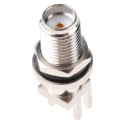 RS PRO SMA Series 50 Ω Panel Mount Coaxial Connector Female, Right Angle Body, Solder Termination 793-3635