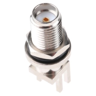 RS PRO SMA Series 50 Ω Panel Mount Coaxial Connector Female, Right Angle Body, Solder Termination 793-3635