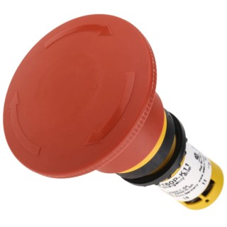 Eaton C22-PVT Series Twist Release Emergency Stop Push Button Panel Mount 22mm Cutout 1 NO/1 NC IP67 121612 C22-PVT60P-K11