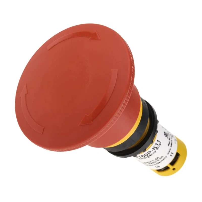 Eaton C22-PVT Series Twist Release Emergency Stop Push Button Panel Mount 22mm Cutout 1 NO/1 NC IP67 121612 C22-PVT60P-K11