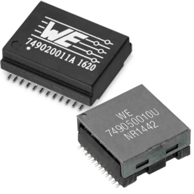 Wurth Elektronik Surface LAN Ethernet Transformer 1 Output, 350μH Inductance, 8.8 mm Depth, -40°C to 85°C 749052051
