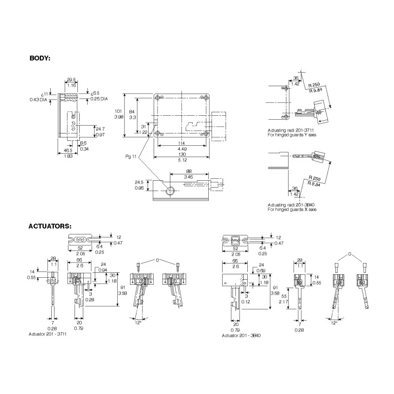 Schmersal Actuator for Use with AZ 415 Safety Switch Industrial Actuator AZ/AZM 415-B3