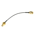 RS PRO SMA Series RF 50 Ω Coaxial Cable, 100 mm Length, Black Jacket, Terminated, Model 794-2914
