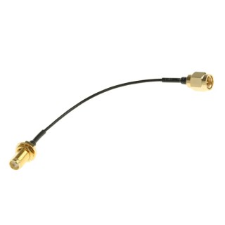 RS PRO SMA Series RF 50 Ω Coaxial Cable, 100 mm Length, Black Jacket, Terminated, Model 794-2914