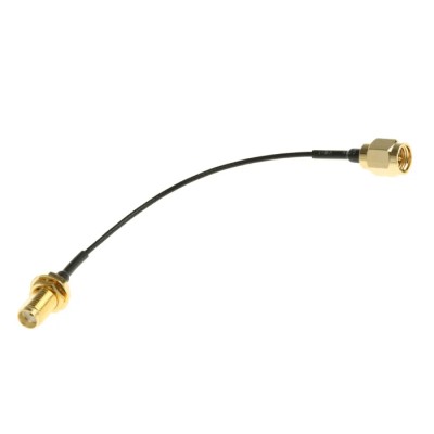RS PRO SMA Series RF 50 Ω Coaxial Cable, 100 mm Length, Black Jacket, Terminated, Model 794-2914