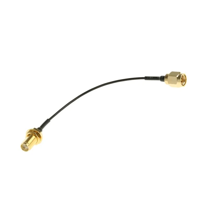 RS PRO SMA Series RF 50 Ω Coaxial Cable, 100 mm Length, Black Jacket, Terminated, Model 794-2914